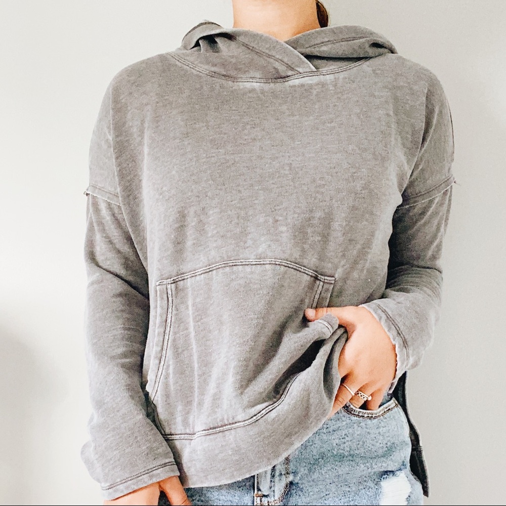 Distressed Grey Hoodie